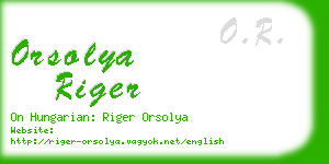 orsolya riger business card